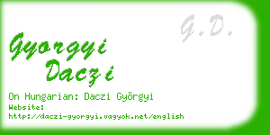 gyorgyi daczi business card